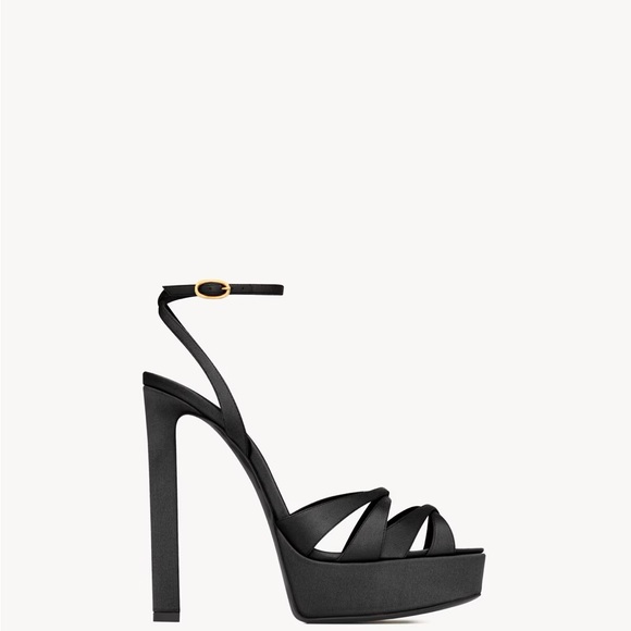 Saint Laurent Black Platform Heels - Picture 1 of 7